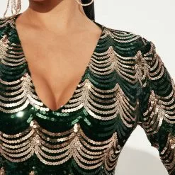 Fashion Nova Always Blessed Sequin Midi Dress - Hunter -Fashion Nova Dresses Shop 08 05 22Studio2 DM OS 10 59 14 16 9232P10 Hunter 4371 EH