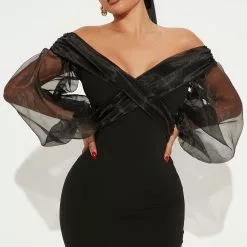 Fashion Nova Love Language Mini Dress - Black