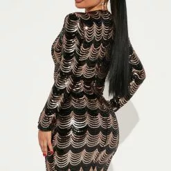 Fashion Nova Always Blessed Sequin Midi Dress - Black -Fashion Nova Dresses Shop 08 05 22Studio2 DM OS 11 55 59 29 9232P10 Black 4520 JB