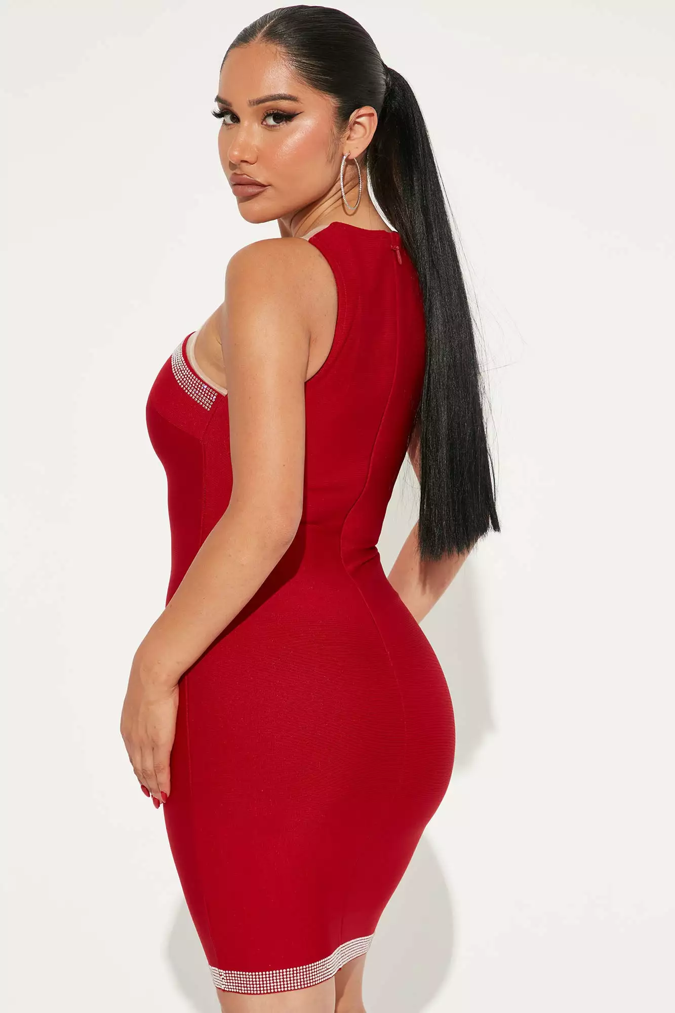 Fashion Nova Get To Know Ya Bandage Mini Dress - Red 6 Fashion Nova Get To Know Ya Bandage Mini Dress - Red - Image 4