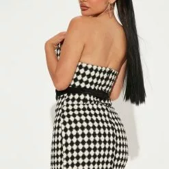 Fashion Nova Marilu Tweed Mini Dress - Black/White -Fashion Nova Dresses Shop 08 05 22Studio2 DM OS 14 54 08 53 32405SK BlackWhite 4779 EH