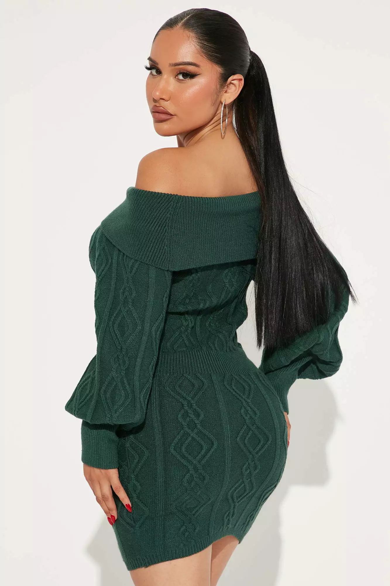 Fashion Nova Afternoon Tea Sweater Mini Dress - Green 5 Fashion Nova Afternoon Tea Sweater Mini Dress - Green - Image 3
