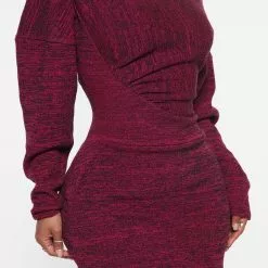 Fashion Nova Here For It Sweater Mini Dress - Plum -Fashion Nova Dresses Shop 08 05 22Studio3 RM DJ 15 25 30 13 D24012 Plum 0182 JB