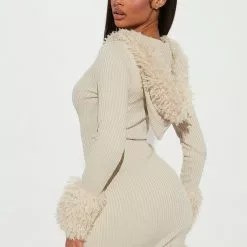 Fashion Nova Big Changes Sweater Midi Dress - Beige -Fashion Nova Dresses Shop 08 08 22Studio2 KJ KP14 42 40 22 LD7280BFN Beige 0165 EH