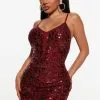 Fashion Nova Venissa Sequin Mini Dress - Wine -Fashion Nova Dresses Shop 08 08 22Studio4 MS DJ 13 36 53 9 HMD12945 Wine 4321 JB