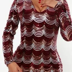 Fashion Nova Always Blessed Sequin Midi Dress - Burgundy -Fashion Nova Dresses Shop 08 08 22Studio4 MS DJ 13 38 58 10 9232P10 Burgundy 4331 JB