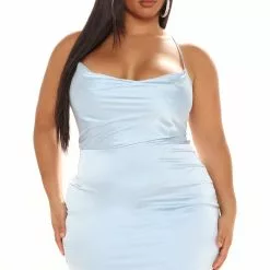 Fashion Nova All To Myself Satin Mini Dress - Blue -Fashion Nova Dresses Shop 08 09 21Studio1 ME TB 11 20 42 28 DR1312 Blue 7812 PLUS EH