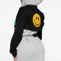 Fashion Nova All Smiles Hooded Mini Dress - Grey/Black -Fashion Nova Dresses Shop 08 09 22Studio4 ME AC 14 17 07 35 CD50343 GreyBlack P 5285 SG