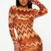 Fashion Nova Sarita Sequin Mini Dress - Orange