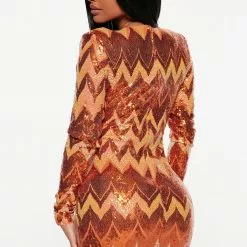 Fashion Nova Sarita Sequin Mini Dress - Orange -Fashion Nova Dresses Shop 08 09 22Studio4 ME AC 15 16 04 49 5638D Orange 5507 JB