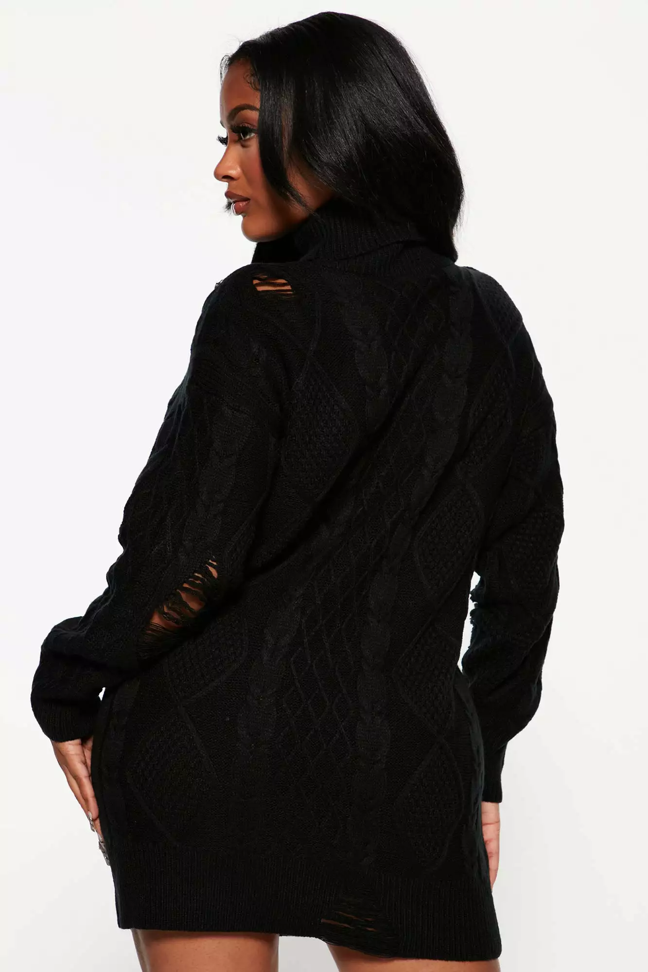 Fashion Nova Chilly Days Sweater Mini Dress - Black 5 Fashion Nova Chilly Days Sweater Mini Dress - Black - Image 3