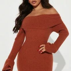 Fashion Nova Life Is A Dream Sweater Maxi Dress - Cognac -Fashion Nova Dresses Shop 08 10 22Studio2 SN RA 13 35 11 31 ID5160 Cognac 1196 JB