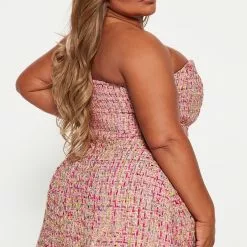 Fashion Nova Tanya Tweed Mini Dress - Pink/combo -Fashion Nova Dresses Shop 08 10 22Studio4 KJ AC 11 47 11 28 FNZD25000FN Pinkcombo P 6053 PLUS JB