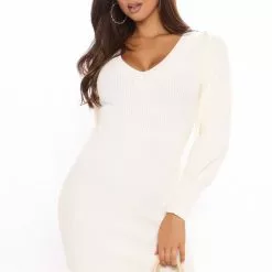 Fashion Nova Steph Sweater Mini Dress - Ivory -Fashion Nova Dresses Shop 08 11 20Studio1 RM ON 11 32 27 38 90633 Ivory 3975 NT