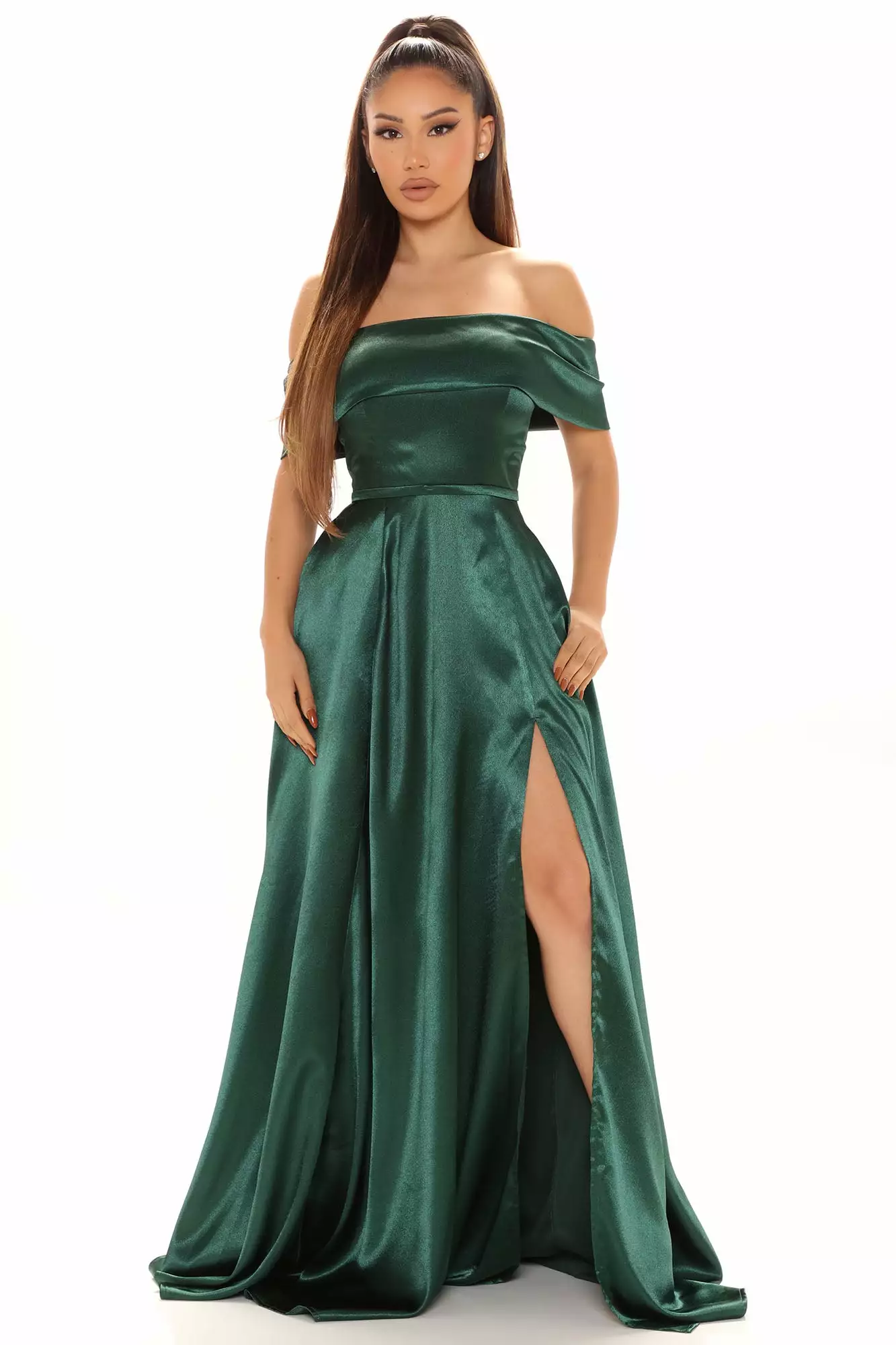 Fashion Nova Naomi Off Shoulder Maxi Dress - Emerald 3 Fashion Nova Naomi Off Shoulder Maxi Dress - Emerald