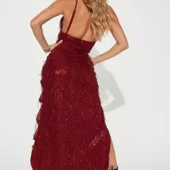 Fashion Nova Without Doubt Sequin Maxi Dress - Burgundy -Fashion Nova Dresses Shop 08 11 22Studio1 ME MR 13 39 59 57 DR2288 Burgundy 2184 SG