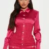 Fashion Nova Selina Tweed Mini Dress - Hot Pink