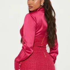 Fashion Nova Selina Tweed Mini Dress - Hot Pink 9 Fashion Nova Selina Tweed Mini Dress - Hot Pink -Fashion Nova Dresses Shop 08 11 22Studio2 DM RL 09 26 42 1 CD52053 HotPink 1415 PB