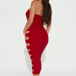Fashion Nova Deep In My Heart Mesh Midi Dress - Red -Fashion Nova Dresses Shop 08 11 22Studio2 DM RL 12 01 22 29 SK0849 Red 1712 PB