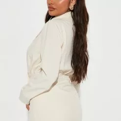 Fashion Nova Office Favorite Blazer Dress - Cream -Fashion Nova Dresses Shop 08 11 22Studio2 DM RL 14 41 06 54 GW22C1185 Cream 1942 PB