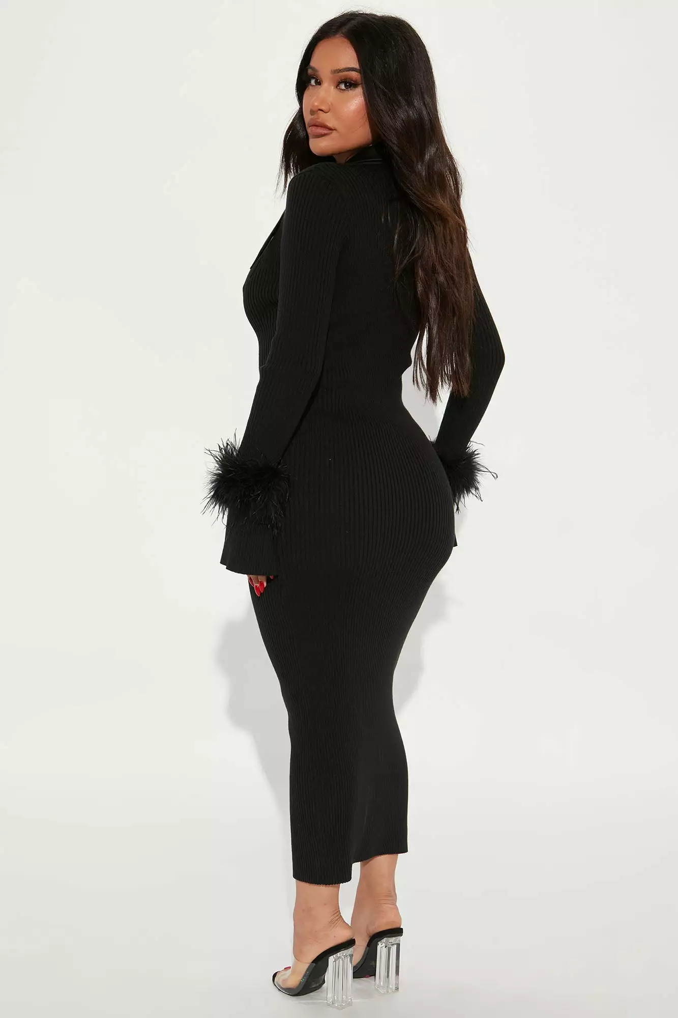 Fashion Nova Raelynn Sweater Midi Dress - Black 5 Fashion Nova Raelynn Sweater Midi Dress - Black - Image 3