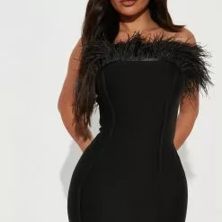 Fashion Nova Serena Bandage Feather Midi Dress - Black 10 Fashion Nova Serena Bandage Feather Midi Dress - Black -Fashion Nova Dresses Shop 08 12 22Studio2 MS KP 11 13 48 34 MD5890 Black 2539 KS