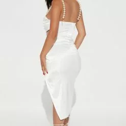 Fashion Nova Champagne Shower Satin Midi Dress - White -Fashion Nova Dresses Shop 08 12 22Studio2 MS KP 13 17 25 61 bd3016 White 2873 PB