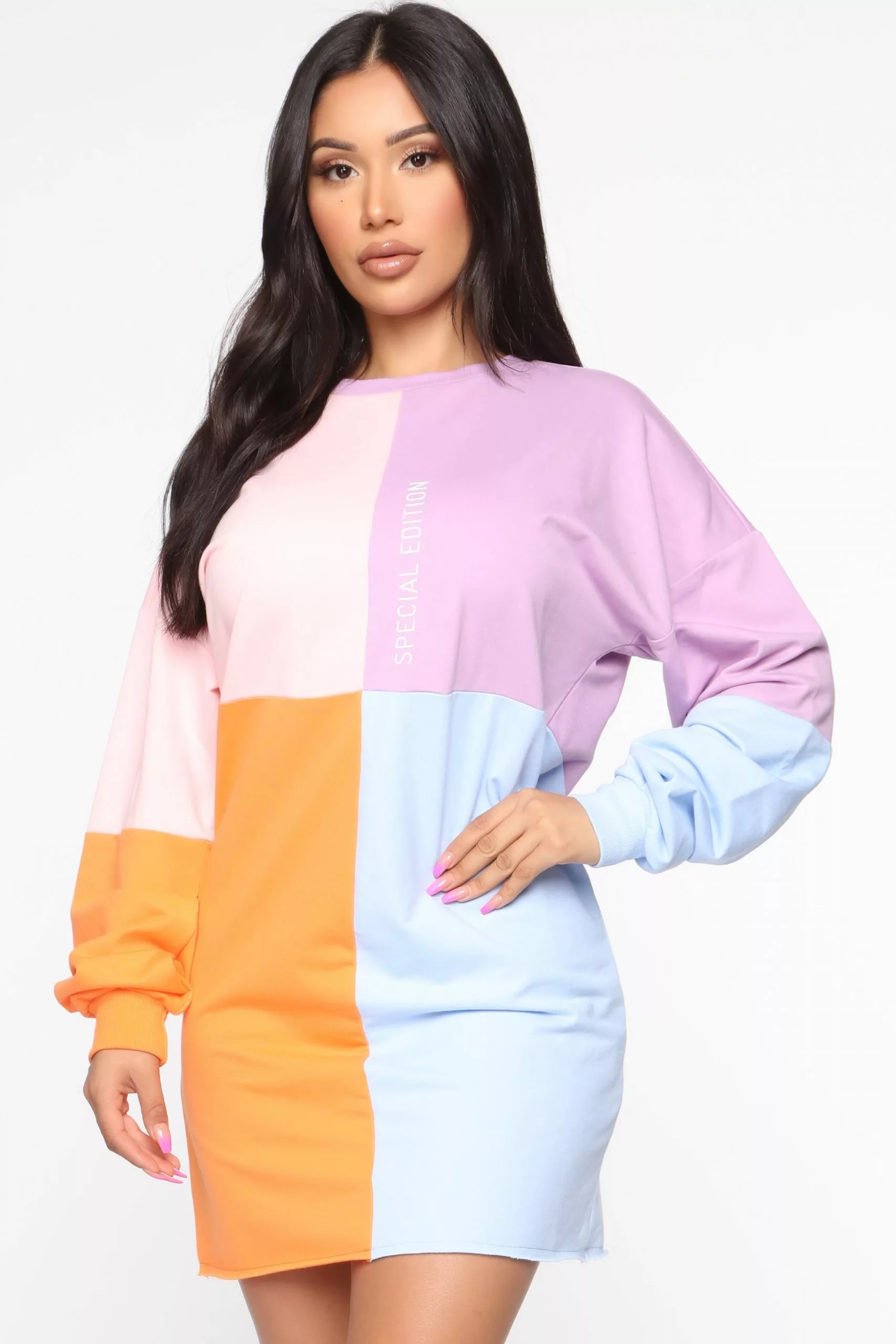 Fashion Nova Special Edition Tunic Sweatshirt - Multi Color 3 Fashion Nova Special Edition Tunic Sweatshirt - Multi Color