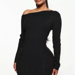 Fashion Nova Kassidy Sweater Maxi Dress - Black -Fashion Nova Dresses Shop 08 15 22Studio3 DM RL 15 19 46 33 SK0408 Black 3711 SG