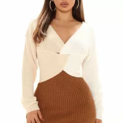Fashion Nova Split It Sweater Mini Dress - Brown/combo 15 Fashion Nova Split It Sweater Mini Dress - Brown/combo -Fashion Nova Dresses Shop 08 16 21Studio2 SN KP 14 05 35 68 RDAC1981FN Browncombo 11007 KL