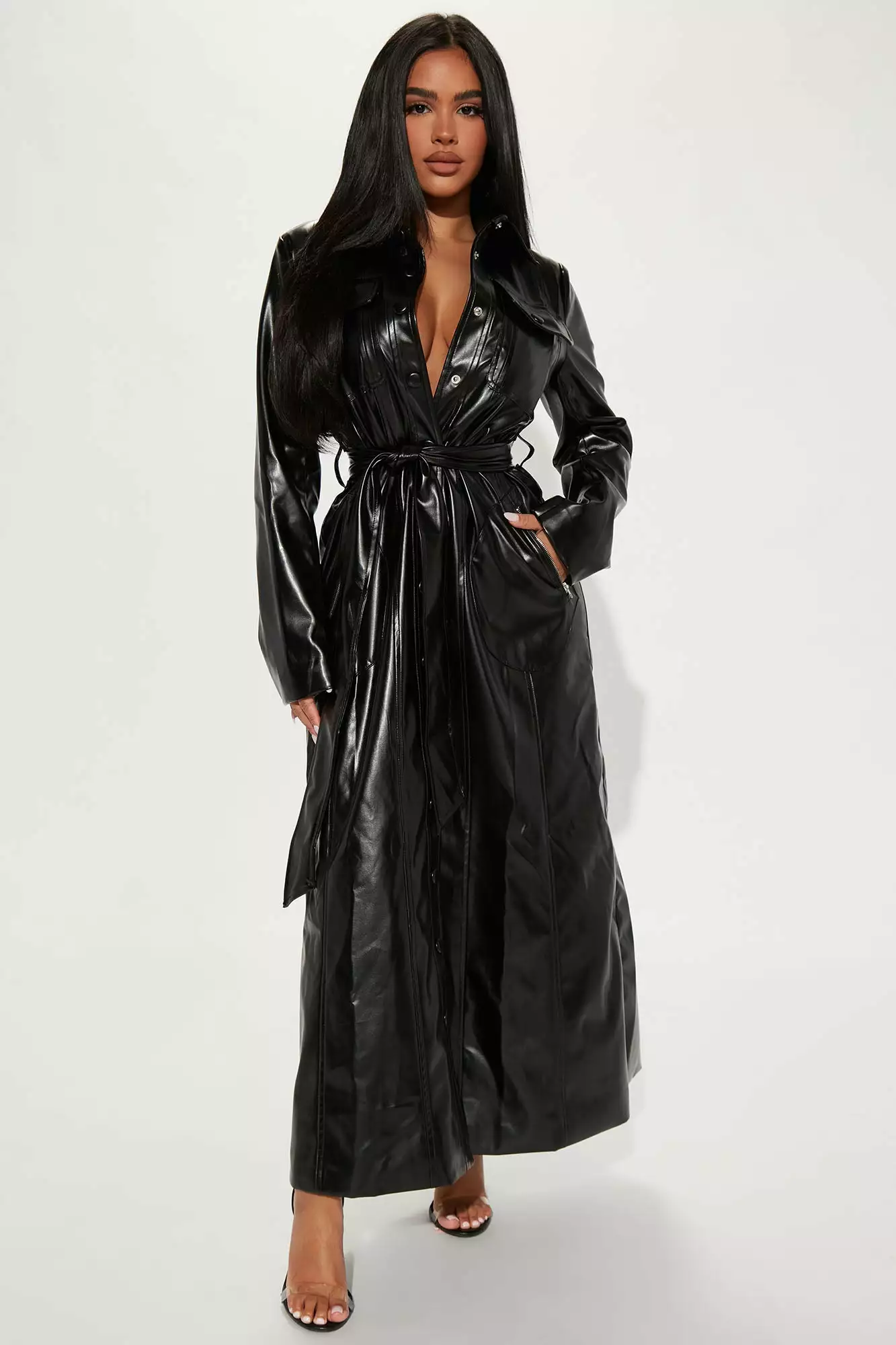 Fashion Nova Americana Faux Leather Maxi Dress - Black 3 Fashion Nova Americana Faux Leather Maxi Dress - Black