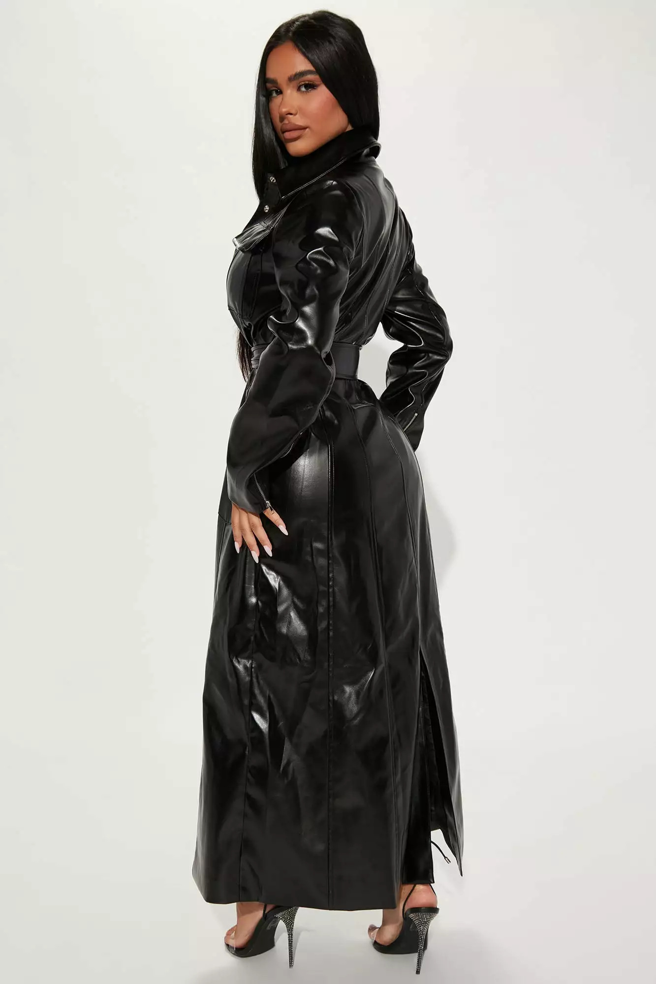Fashion Nova Americana Faux Leather Maxi Dress - Black 5 Fashion Nova Americana Faux Leather Maxi Dress - Black - Image 3