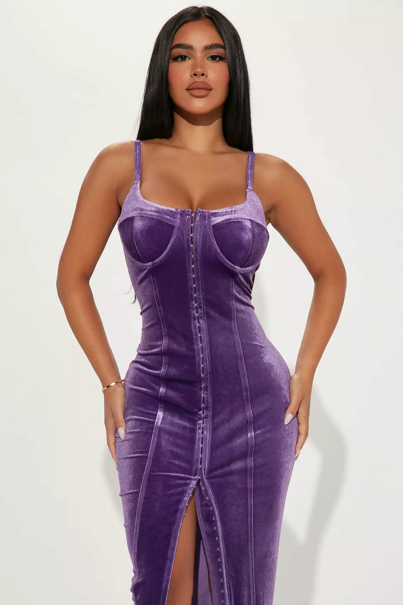 Fashion Nova Agnes Velvet Maxi Dress - Purple 4 Fashion Nova Agnes Velvet Maxi Dress - Purple - Image 2
