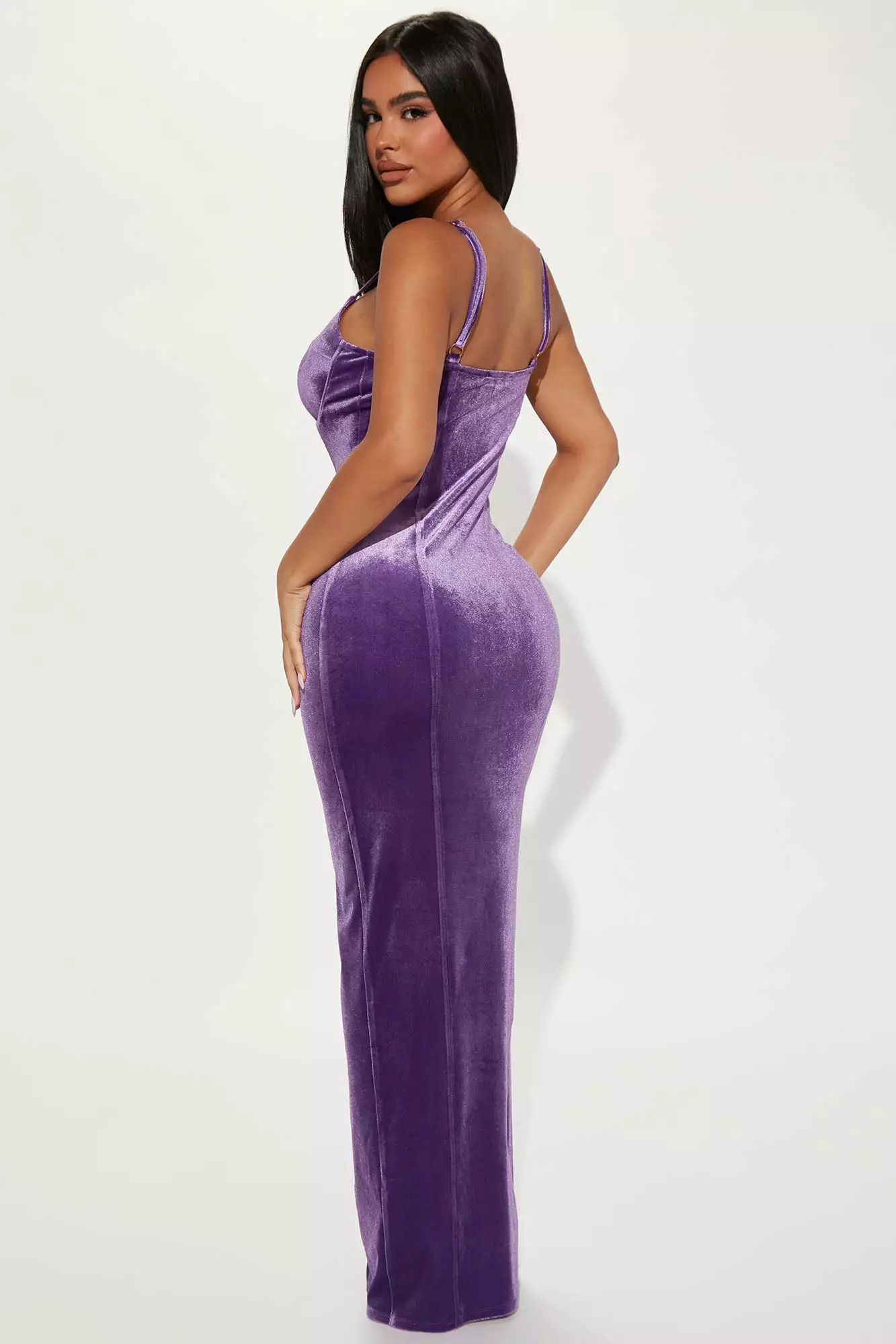 Fashion Nova Agnes Velvet Maxi Dress - Purple 5 Fashion Nova Agnes Velvet Maxi Dress - Purple - Image 3