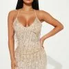 Fashion Nova Strings Attached Sequin Mini Dress - Nude -Fashion Nova Dresses Shop 08 16 22Studio1 KS 11 44 13 35 D25611 Nude 3787 KS