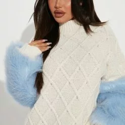 Fashion Nova Paige Sweater Mini Dress - Ivory/combo -Fashion Nova Dresses Shop 08 16 22Studio2 MS 10 26 19 10 ID5680 Ivorycombo 3458 PB