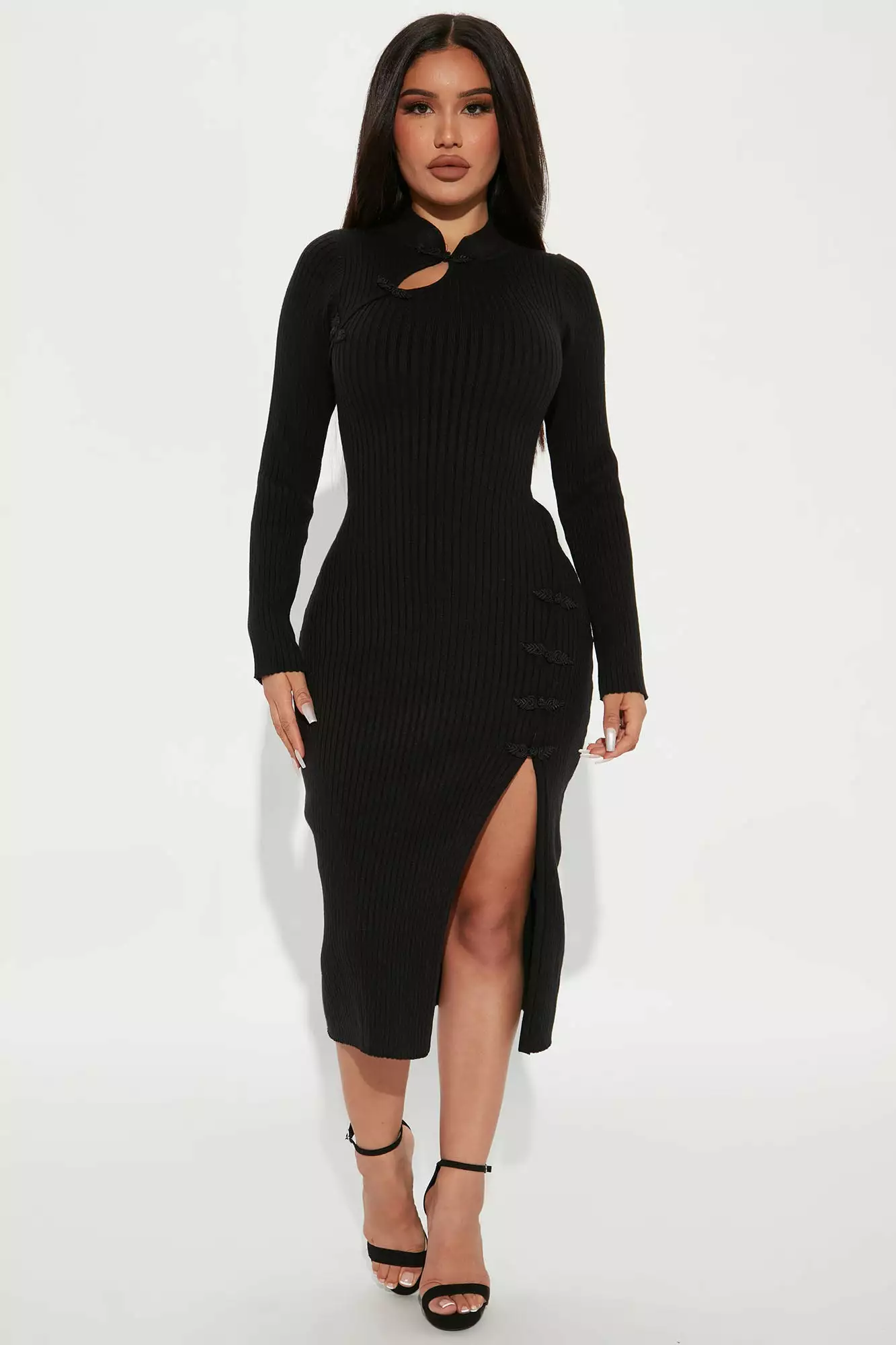 Fashion Nova Adina Sweater Midi Dress - Black 3 Fashion Nova Adina Sweater Midi Dress - Black