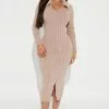 Fashion Nova Mia Knit Midi Dress - Mocha -Fashion Nova Dresses Shop 08 16 22Studio2 MS 14 08 49 41 LT7442BN Mocha 3902 KS