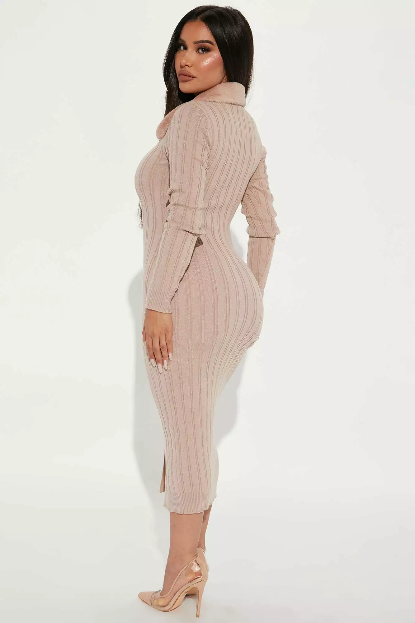 Fashion Nova Mia Knit Midi Dress - Mocha 5 Fashion Nova Mia Knit Midi Dress - Mocha - Image 3