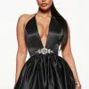 Fashion Nova Reanne Satin Mini Dress - Black -Fashion Nova Dresses Shop 08 16 22Studio3 ME RL 14 26 10 15 BD3004 Black 0077 JB