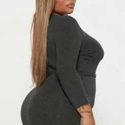 Fashion Nova In The Long Run Midi Dress - Charcoal 13 Fashion Nova In The Long Run Midi Dress - Charcoal -Fashion Nova Dresses Shop 08 16 22Studio4 DD AC 15 48 49 65 RD62330 Charcoal P 2207 PLUS WG