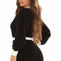 Fashion Nova Cozy Cool Sweater Mini Dress - Black -Fashion Nova Dresses Shop 08 17 21Studio2 CE 10 30 39 18 IMD61003 Black 11250 PB