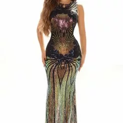 Fashion Nova Always Shine Bright Sequin Maxi Dress - Black