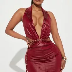 Fashion Nova Midnight Muse Maxi Dress - Burgundy -Fashion Nova Dresses Shop 08 17 22Studio2 CE RL 15 19 25 15 74888F Burgundy R 4214 JB