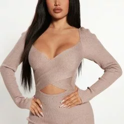Fashion Nova Karene Sweater Midi Dress - Oatmeal -Fashion Nova Dresses Shop 08 17 22Studio3 MS AC 15 04 14 36 HF22H102 Oatmeal 0834 KS