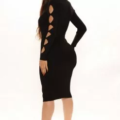 Fashion Nova There For You Sweater Midi Dress - Black -Fashion Nova Dresses Shop 08 18 21Studio2 MS RB 11 13 46 34 RDAC9491FN Black 11990 KL