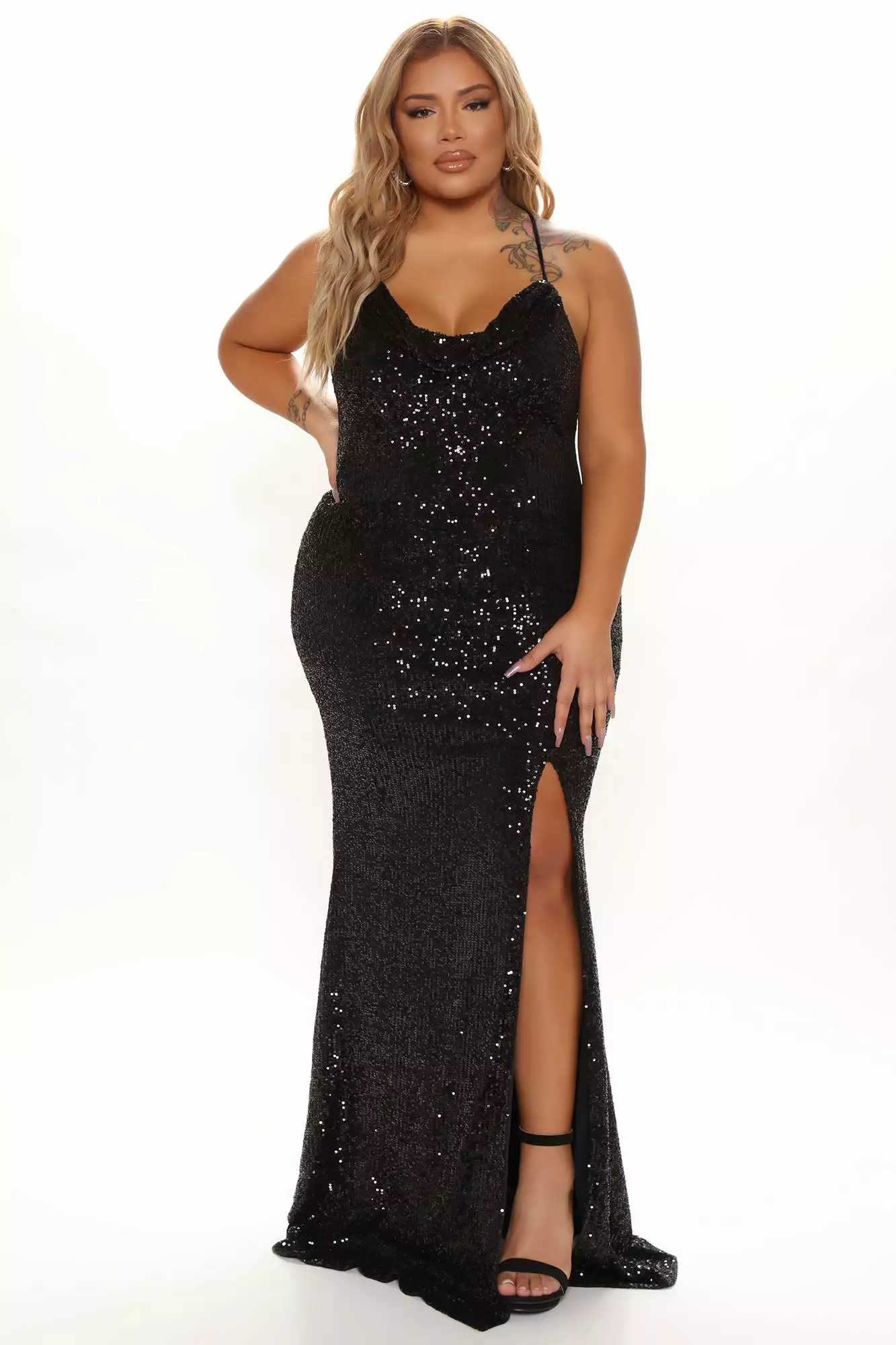 Fashion Nova Definitely Maybe Sequin Maxi Dress - Black 8 Fashion Nova Definitely Maybe Sequin Maxi Dress - Black - Image 6