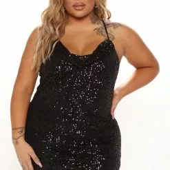 Fashion Nova Definitely Maybe Sequin Maxi Dress - Black 17 Fashion Nova Definitely Maybe Sequin Maxi Dress - Black -Fashion Nova Dresses Shop 08 18 21Studio3 ME RL 10 24 40 26 9346 Black 1097 PLUS DC