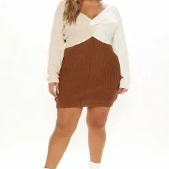Fashion Nova Split It Sweater Mini Dress - Brown/combo 18 Fashion Nova Split It Sweater Mini Dress - Brown/combo -Fashion Nova Dresses Shop 08 18 21Studio3 ME RL 11 35 13 41 RDAC1981FN Browncombo 1333 PLUS PB