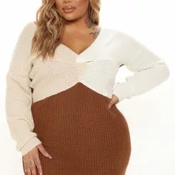 Fashion Nova Split It Sweater Mini Dress - Brown/combo 19 Fashion Nova Split It Sweater Mini Dress - Brown/combo -Fashion Nova Dresses Shop 08 18 21Studio3 ME RL 11 35 21 41 RDAC1981FN Browncombo 1336 PLUS PB